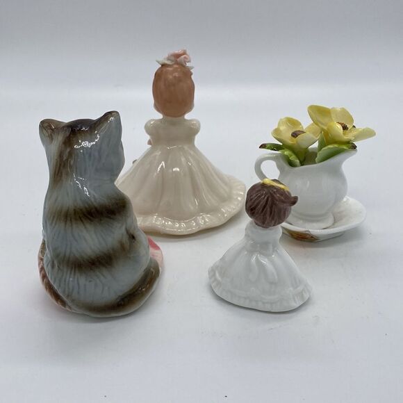 Vintage Japan Lot of 4 Collectible Figurines Ceramic & Porcelain Miniatures - Picture 2 of 11